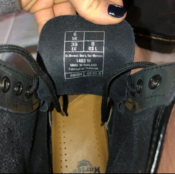 Dr. Martens Glossy Gray Ankle Boots - Picture 5 of 5